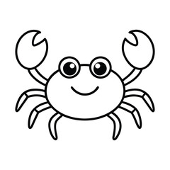 Crab Drawing Design Vector Illustration Clipart Eps