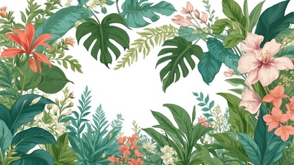 botanical borders vector art background