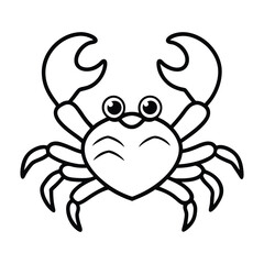 Obraz premium Crab Drawing Design Vector Illustration Clipart Eps