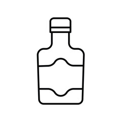whiskey line icon with white background vector stock illustration