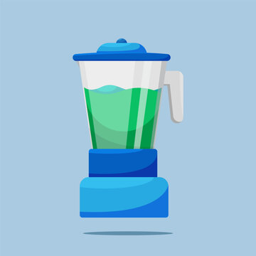blue blender with green liquid clip art preview