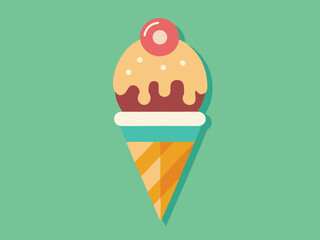 Ice cream cone design dessert icon