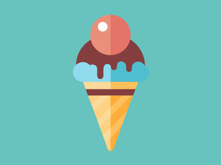 Ice cream cone design dessert icon