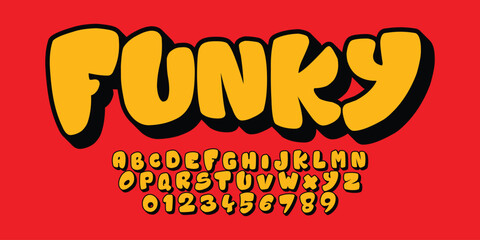 bubble cartoon allphabet style