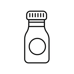 orange juice line icon with white background vector stock illustration