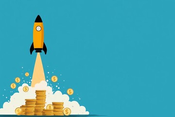 Rocket Launching from a Stack of Gold Coins