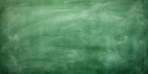 Obraz premium Seamless empty green chalkboard background with smudged chalk marks for restaurant menu or school concept