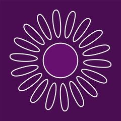 Dahlia Line Multi Circle ellipse Icon