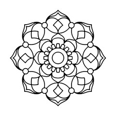 Black and white mandala background