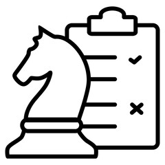 Chess Knight Icon Element For Design