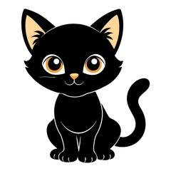 black cat cartoon