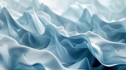 Obraz premium Soft blue fabric draping elegantly, showcasing beautiful folds and textures that evoke a sense of tranquility and calmness.