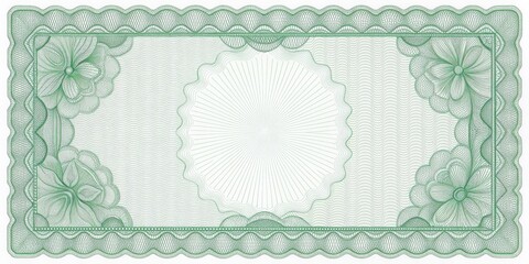 Secure guilloche background with intricate patterns for professional gift certificate or coupon design