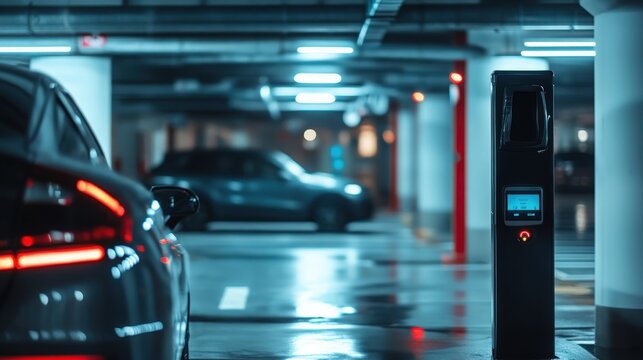 Advanced LPR (License Plate Recognition) camera system for parking management, visualized with automated number plate recognition technology enabling seamless and barrier-free entry and exit in parkin