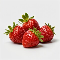 Fresh Strawberries on a white Background