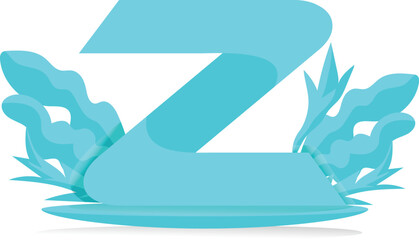 letter Z 3d vector illustration 