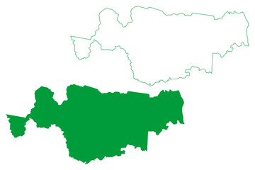 Aratuipe municipality (Bahia state, Municipalities of Brazil, Federative Republic of Brazil) map vector illustration, scribble sketch Aratuipe map