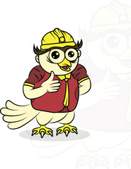 Bird constriction vector illustration 