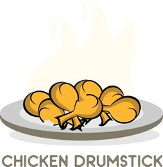 chicken drumstick in a plate 