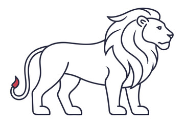 Lion icon line art Vector Art Illustration