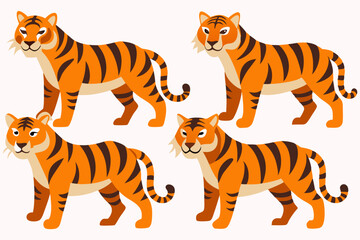 Tiger icon line art Vector Art Illustration