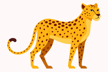 Cheetah icon line art Vector Art Illustration