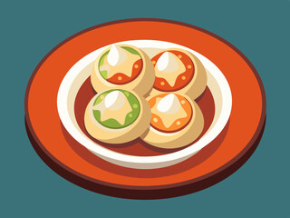 Russian national food. Pelmeni. Dumplings. Dough with meat or fish filling.
