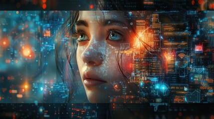 futupistic portrait of a woman 