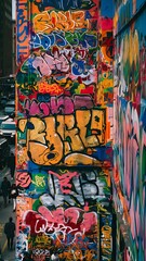 A Messy Graffiti Wall Background