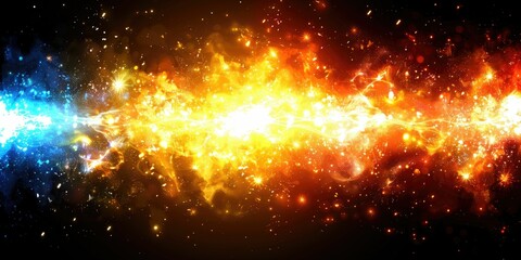 Fototapeta premium Abstract Fire and Ice Explosion