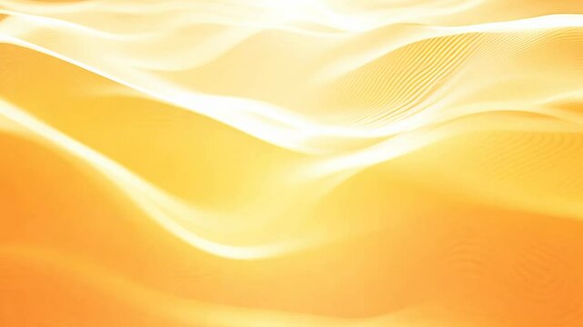Beautiful abstract wave background with glowing, radiant texture effect, yellow and orange colour rendered in 3d
