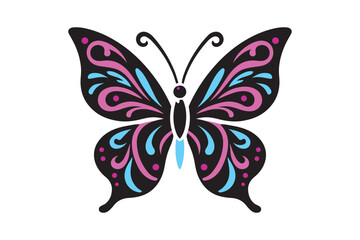 Butterfly Illustration simple vector Art style