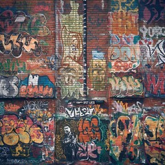 Obraz premium A Messy Graffiti Wall Background