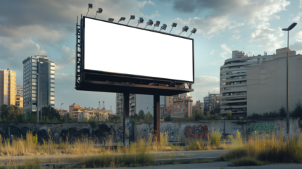 Valla publicitaria o billboard en una ciudad
