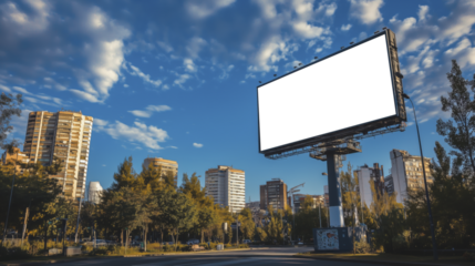Valla publicitaria o billboard en una ciudad