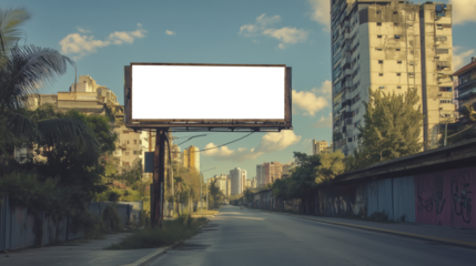 Valla publicitaria o billboard en una ciudad