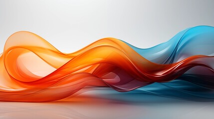 Abstract orange curved shape on a white background, designed for motion graphics animation. This fluid and captivating vector illustration with negative space for a minimalist and unique aesthetic