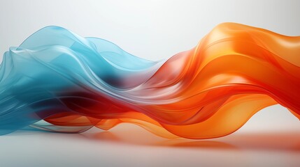 Abstract orange curved shape on a white background, designed for motion graphics animation. This fluid and captivating vector illustration with negative space for a minimalist and unique aesthetic