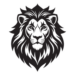 Lion head logo icon, lion face vector Illustration, on a isolated background