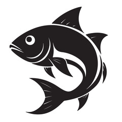 fish silhouette on a white background