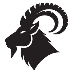 Markhor head animal logo design inspiration