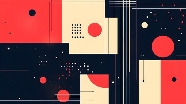 A flat design of a tech event invitation with sleek, modern sans-serif fonts - Powered by Adobe