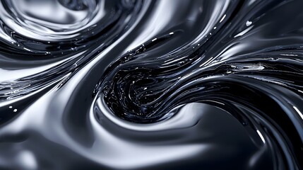 Molten Silver Swirl Abstract Luxury Design Background