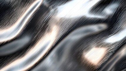 Naklejka premium Sleek Silver Metallic Texture with Light Reflections for Tech or Product Branding