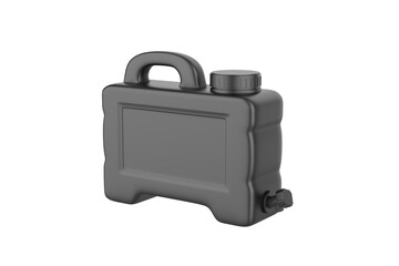 Jerrycan with Tap Mockup Isolated On White Background. 3d illustration