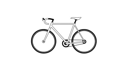 Fototapeta premium Minimalist Bicycle in Motion Vector