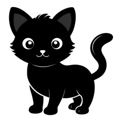 Obraz premium black cat cartoon