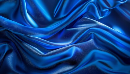 Obraz premium Opulent Elegance: A Study of the Abstract Blue Background Luxury Cloth -