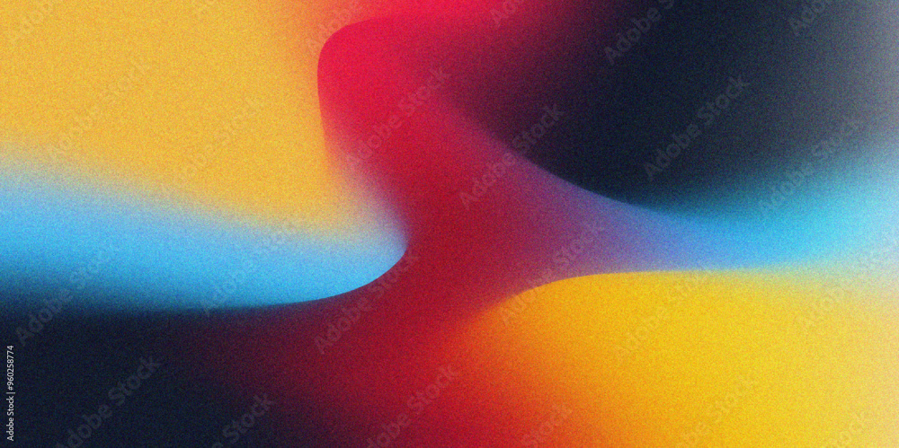 Poster grainy gradients textures with digital noise gradient. neon blue and purple multicolored gradient ab