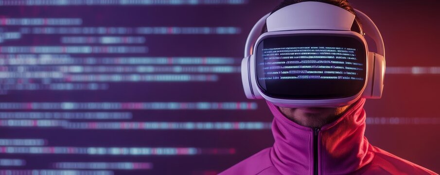 Database design with augmented reality, coder coding, advanced tech lab